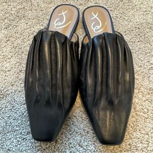 NEW Sam Edelman Cecilia Mule (Rouched Flat) Size 6.5 Black